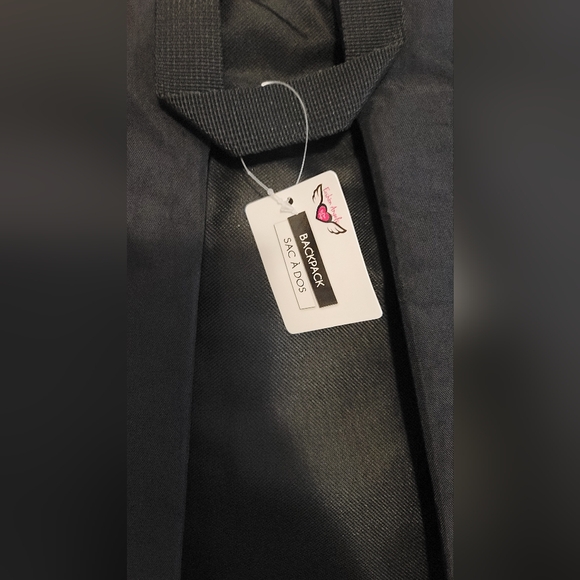 Beautiful Black Backpack with sequins details - Picture 3 of 3